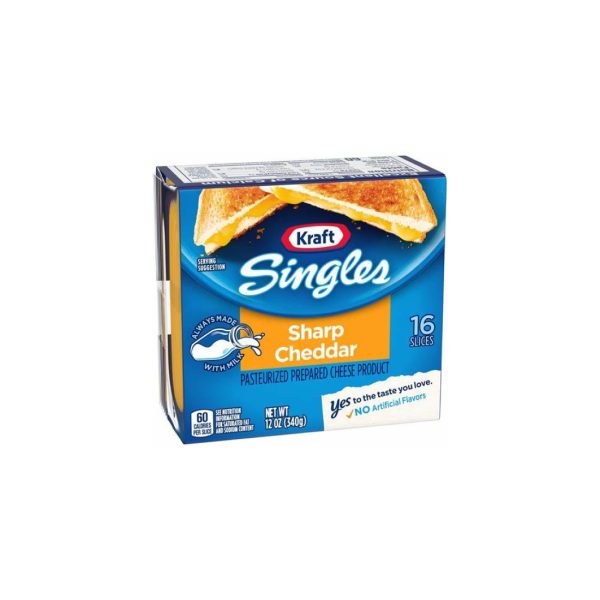 Kraft Singles-Sharp Cheddar